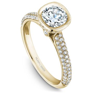 Noam Carver 14k Yellow Gold Bezel Diamond Engagement Ring
