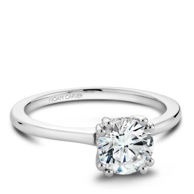 Noam Carver Engagement Ring Platinum With 8 RD TCW 0.06ct