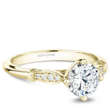 Noam Carver Engagement Ring Yellow 18k Gold With 8 RD TCW 0.056ct